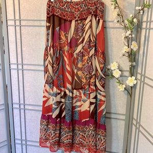 NWT Caché washable summer maxi skirt